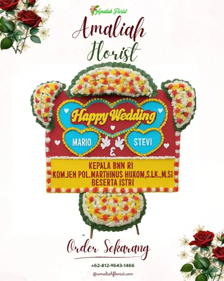 Papan Bunga Pernikahan Limo Depok